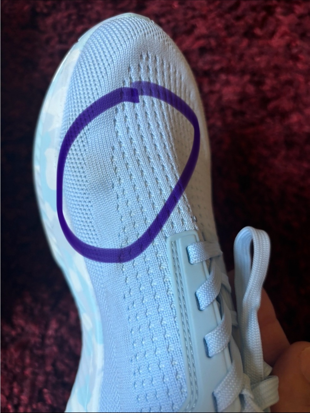 Flux Light Blue Knit Women's and Men’s Sneakers - Comfortable Lace-Up Trainers - Picture 9 of 10